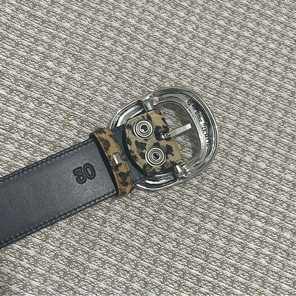 Chrome Hearts Leopard Print Belt with Silver Buckle - Picture 5 of 10